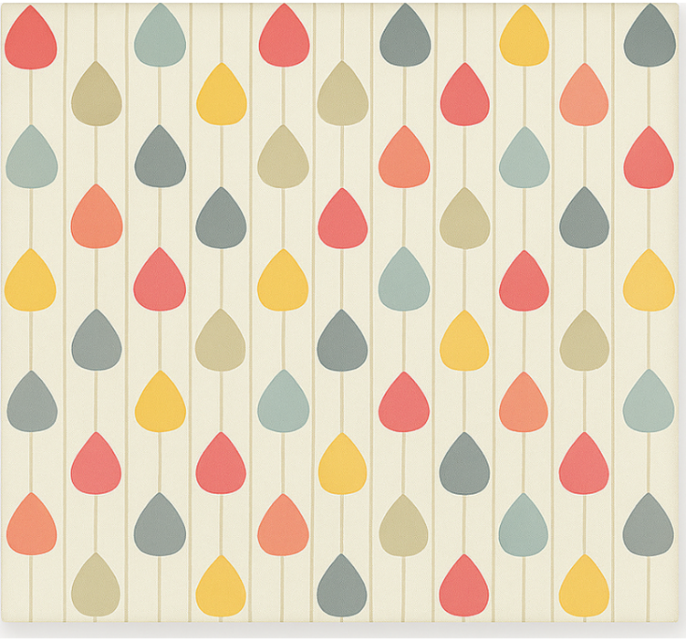 Scandinavian blind with vibrant cascading raindrops - TenStickers