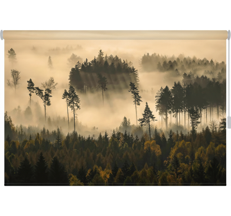 Tree blind ethereal morning mist - TenStickers