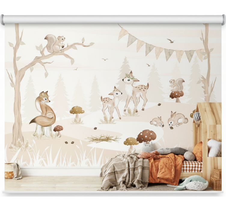 Tree blind for enchanted forest nursery - TenStickers
