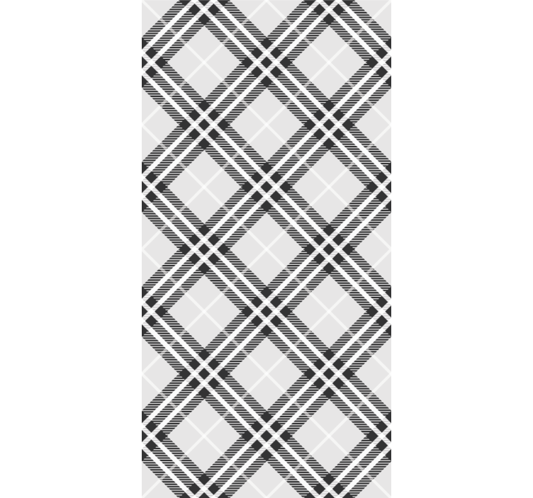 Home office blind black and white scottish tartan - TenStickers