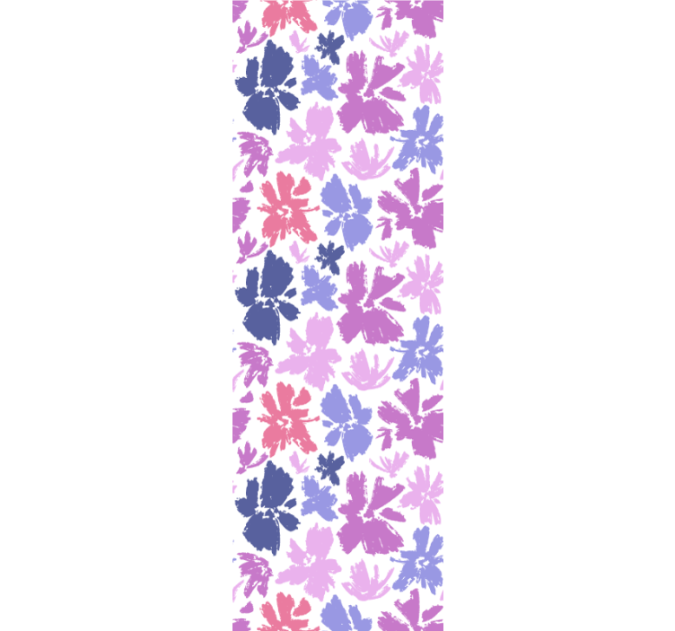 Dining room blind in purple floral display - TenStickers