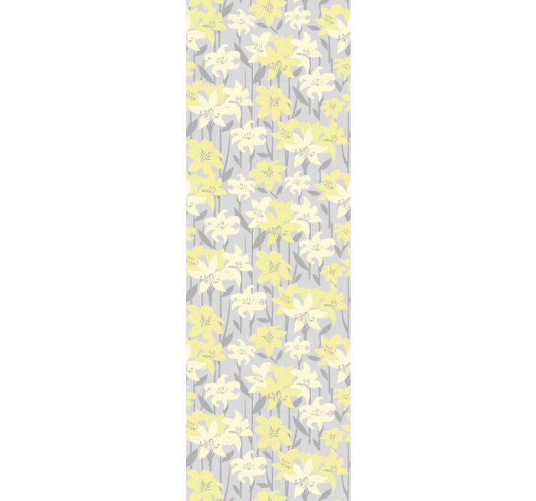 Floral yellow blooms dining room blind - TenStickers