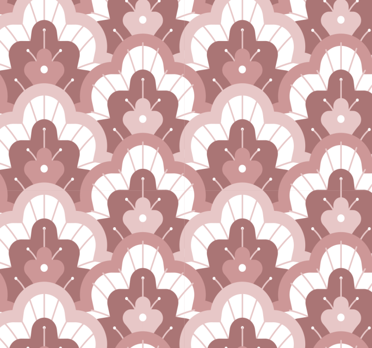 Dining room blind vintage pink wallpaper - TenStickers