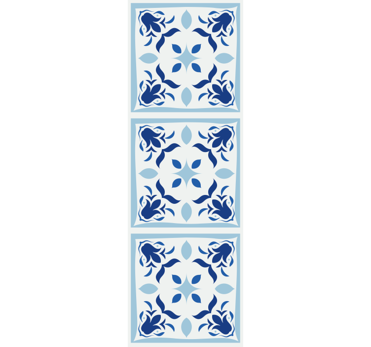 Blind kitchen with typical portuguese tile flowers - TenStickers