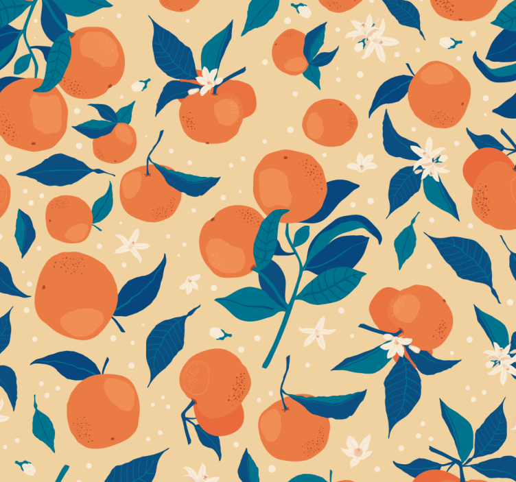 Blind kitchen set of oranges - TenStickers