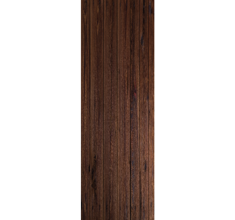 Dining room blind in dark brown rustic wood - TenStickers