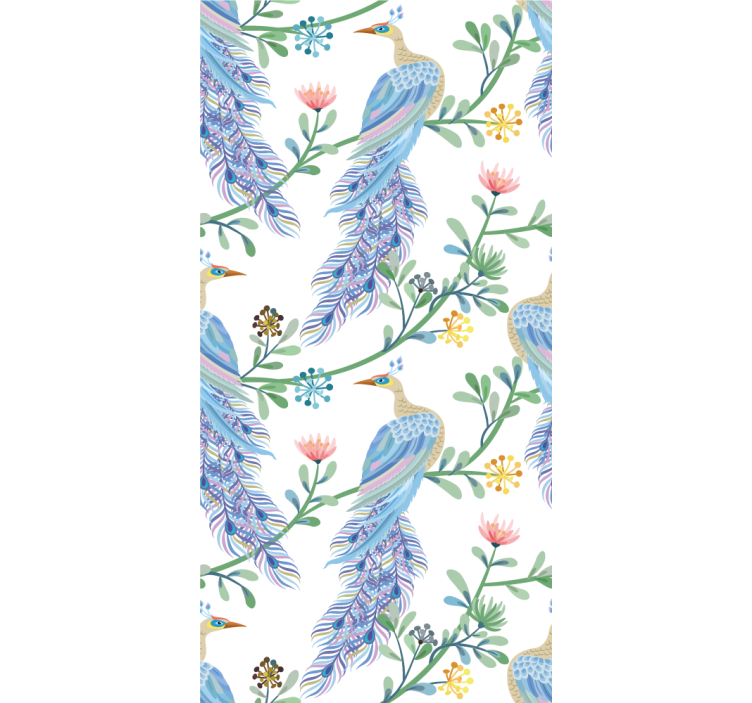 Dining room blind birds of paradise - TenStickers
