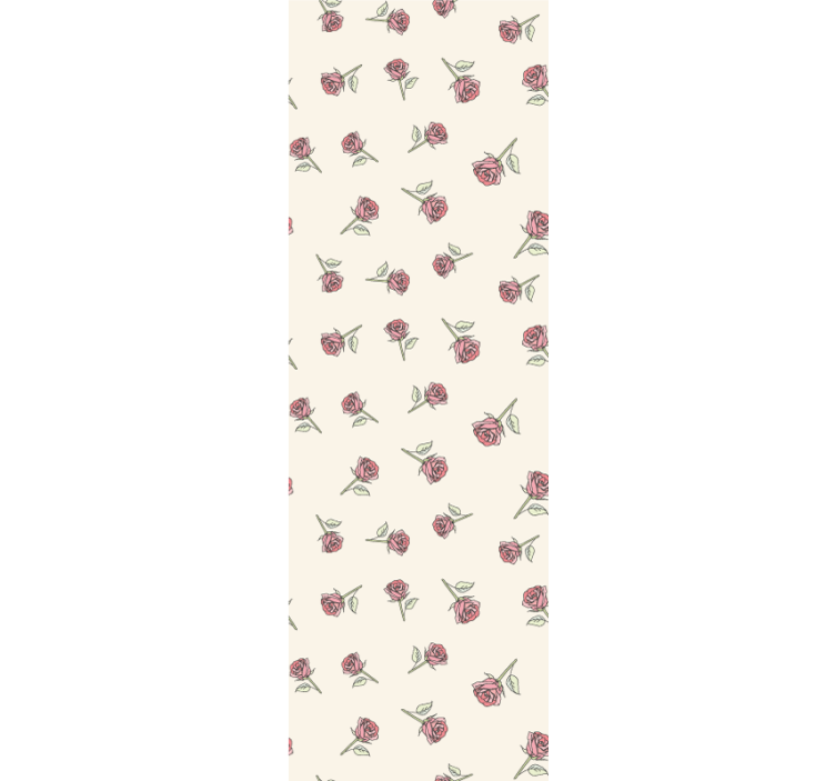 Dining room blind with romantic vintage rose pattern - TenStickers