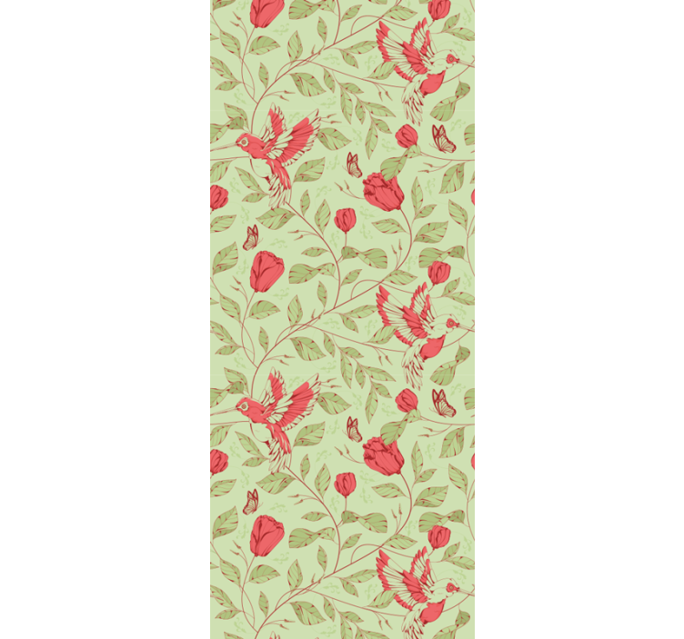 Dining room blind with red tulips pattern - TenStickers
