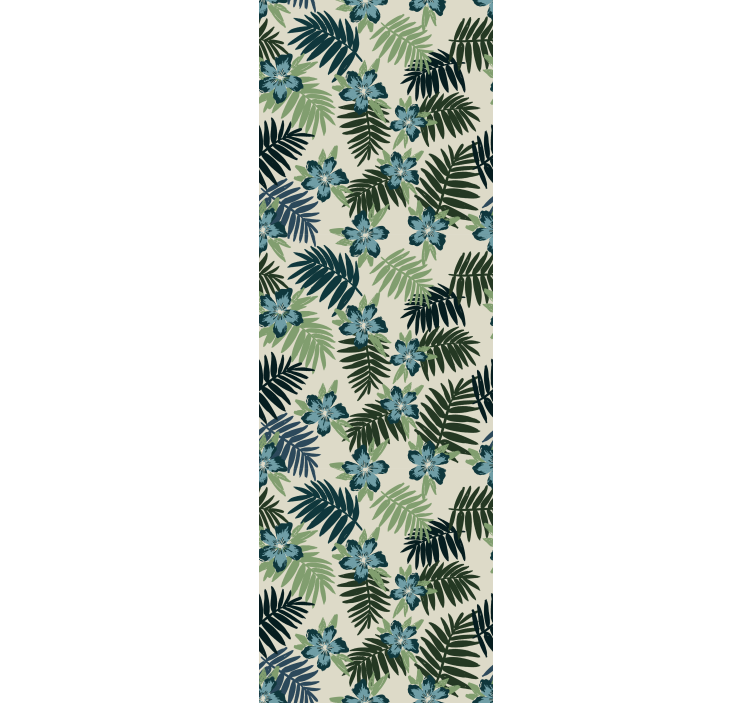 Dining room blind in tropical green and blue - TenStickers
