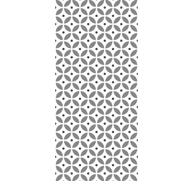 Dining room blind with nordic style seamless circles - TenStickers