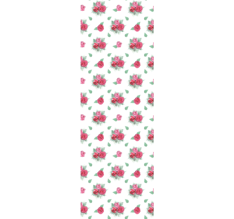 Dining room blind with pink and red roses pattern - TenStickers