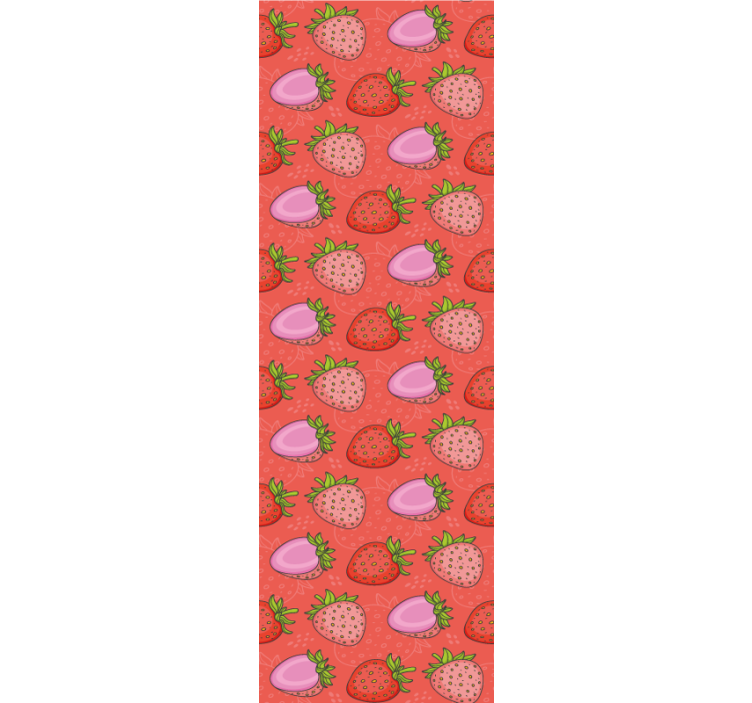 Dining room blind seamless red and pink strawberries - TenStickers