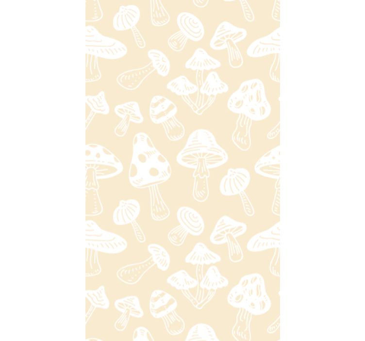 Dining room blind with beige mushroom designs - TenStickers