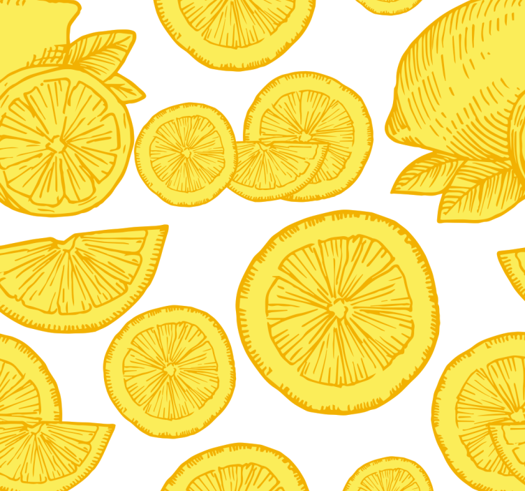 Dining room blind orange and lemon design - TenStickers