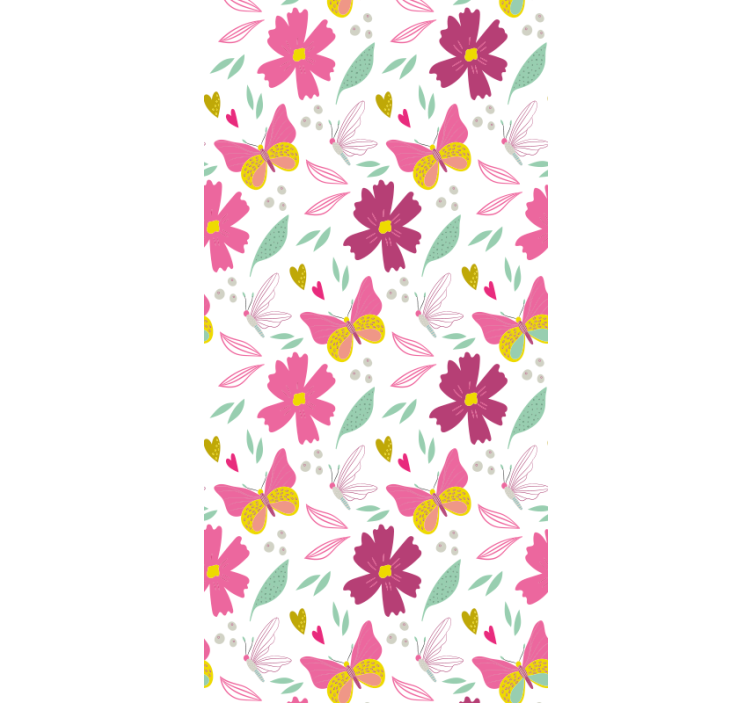 Blind children pink and yellow butterfly pattern - TenStickers