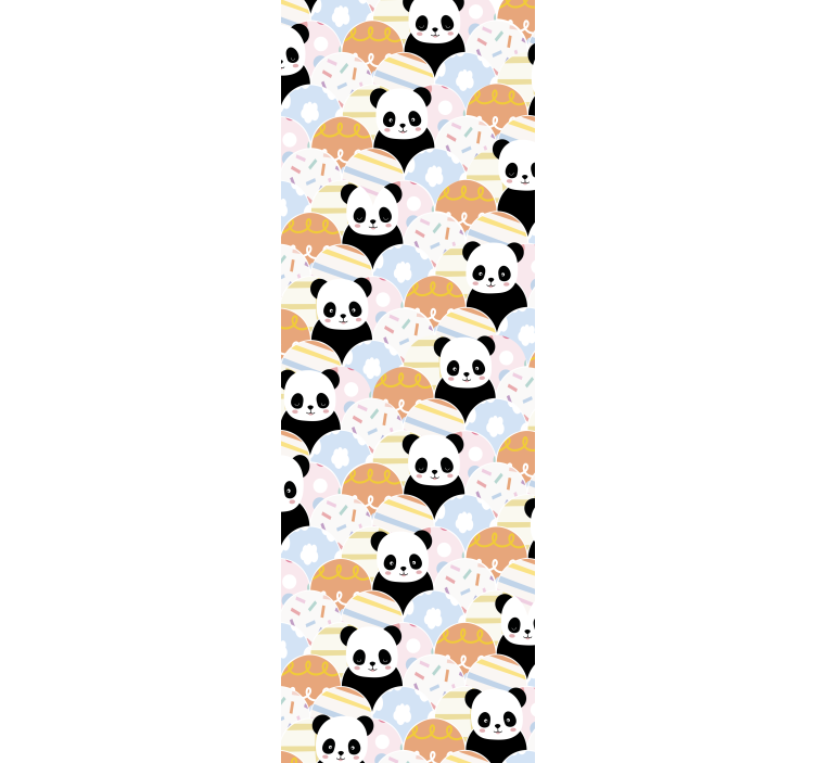 Blind children patchwork panda animal design - TenStickers