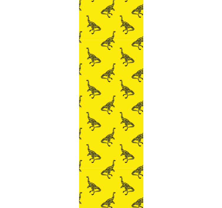 Blind children brachiosaurus symbols on yellow - TenStickers