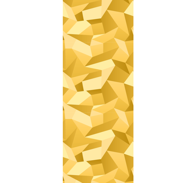 Blind office 3d gold geometric designs - TenStickers