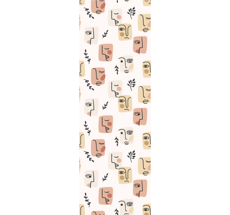 Blind teens abstract faces pattern - TenStickers