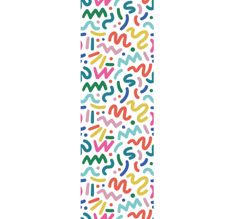 Modern blind with abstract colorful shapes - TenStickers