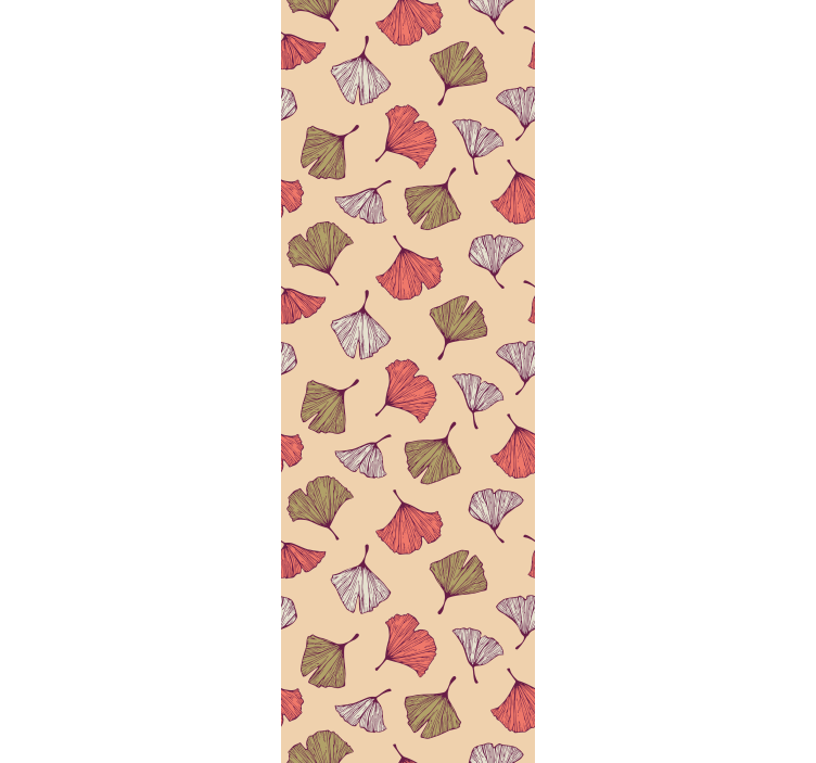 Modern blind with colorful ginkgo leaves - TenStickers