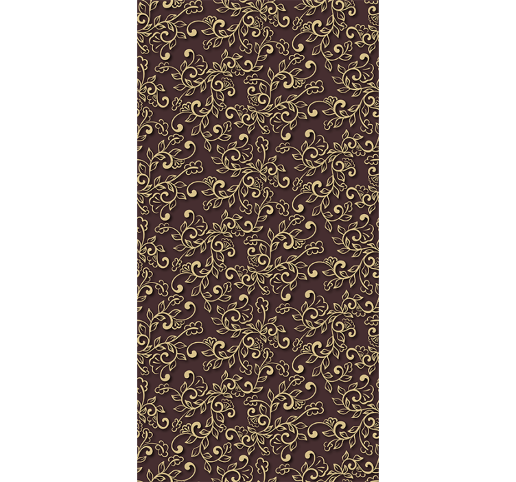 Modern blind in golden leaf design - TenStickers