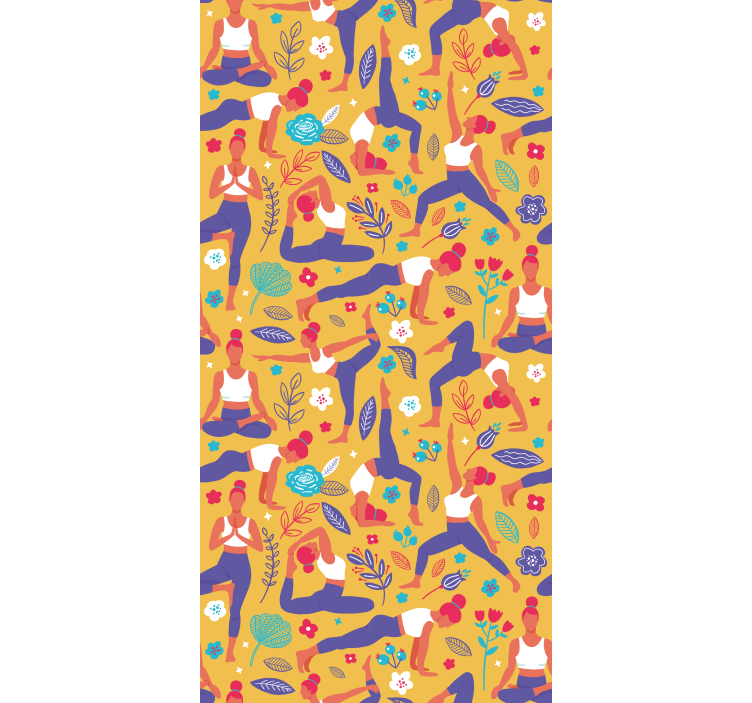 Modern blind hand drawn yoga design - TenStickers