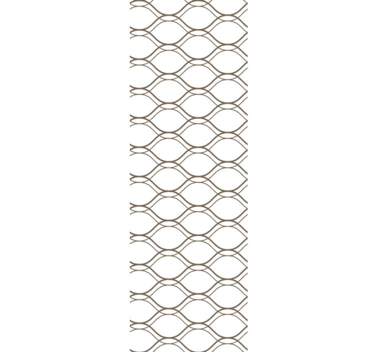 Modern blind in brown wavy geometric pattern - TenStickers