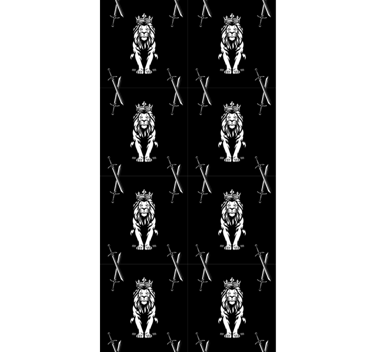 Modern blind jungle king silhouettes - TenStickers
