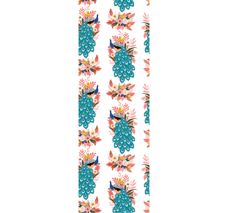 Modern blind beautiful blue peacock - TenStickers
