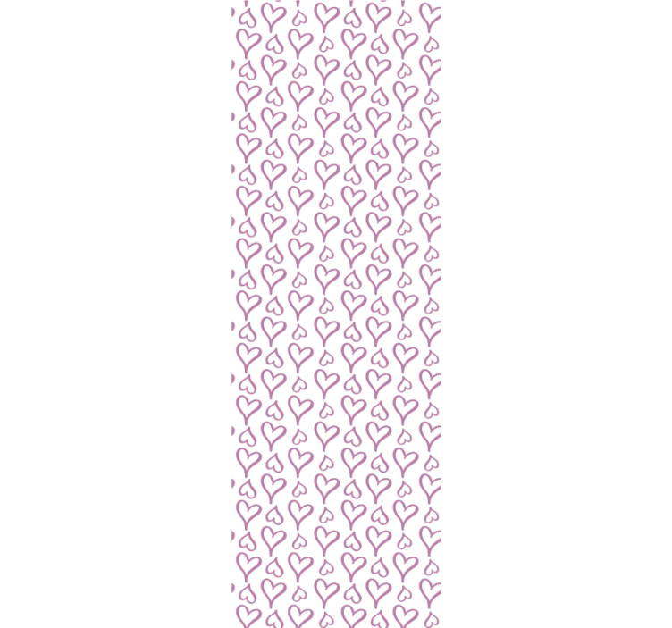 Modern blind with pink illustrated heart icons - TenStickers