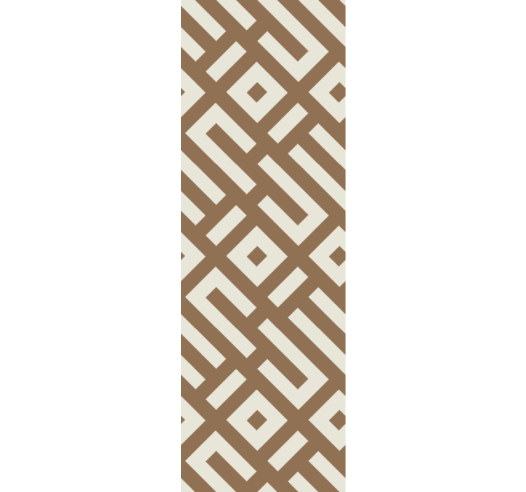 Modern blind in geometric earth tone design - TenStickers