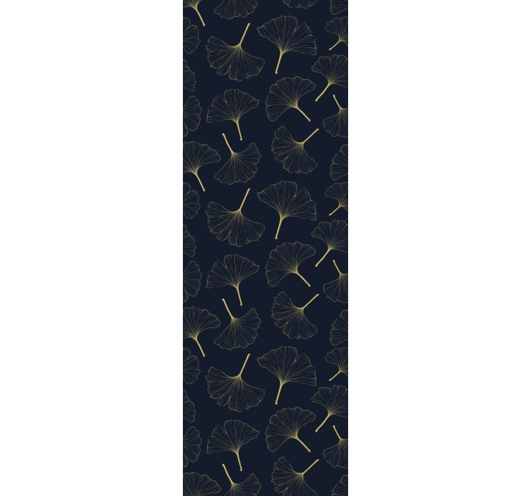 Modern blind 3d golden ginkgo leaves design - TenStickers