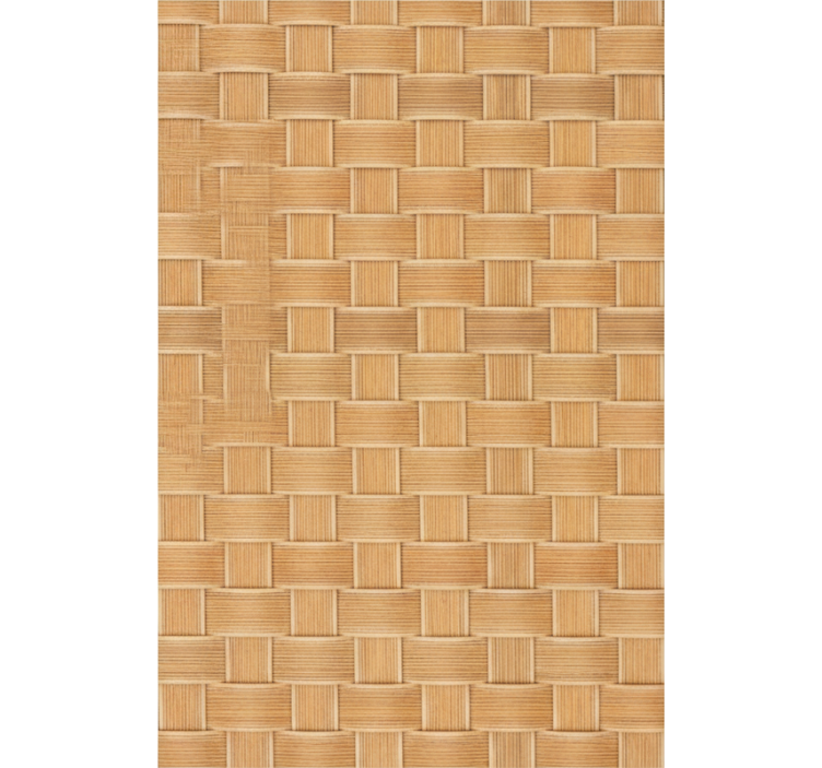 Pattern roller blind natural wicker grid design - TenStickers