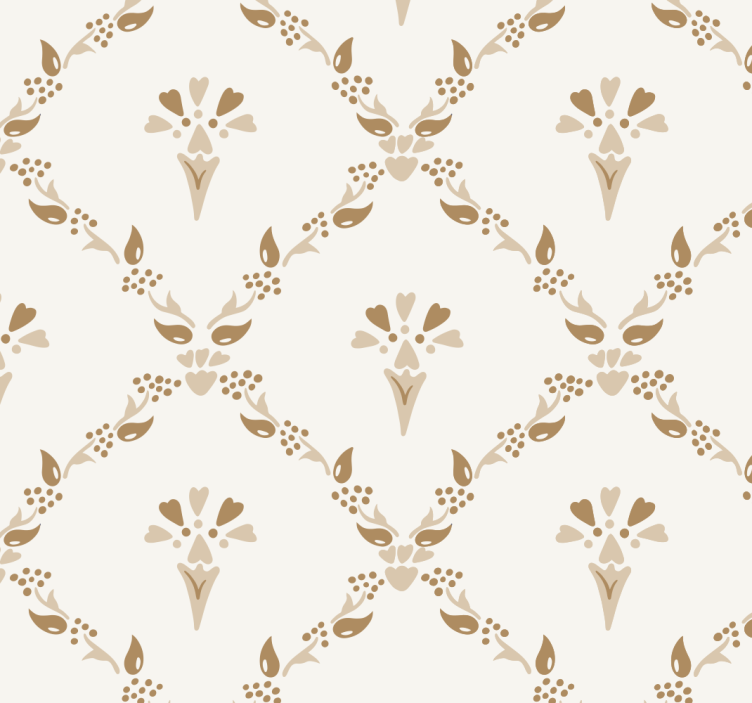 Blind beige hexagonal floral design - TenStickers