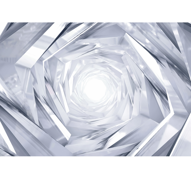 White window blind abstract geometric tunnel - TenStickers