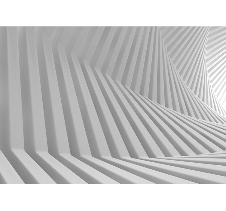 White window blind with abstract geometric waves - TenStickers