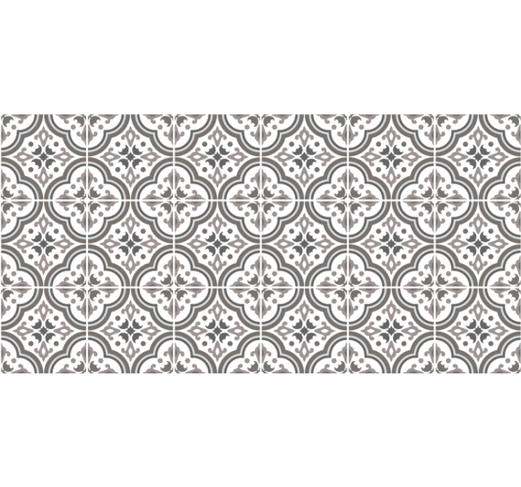 Blind grey classic floral pattern - TenStickers