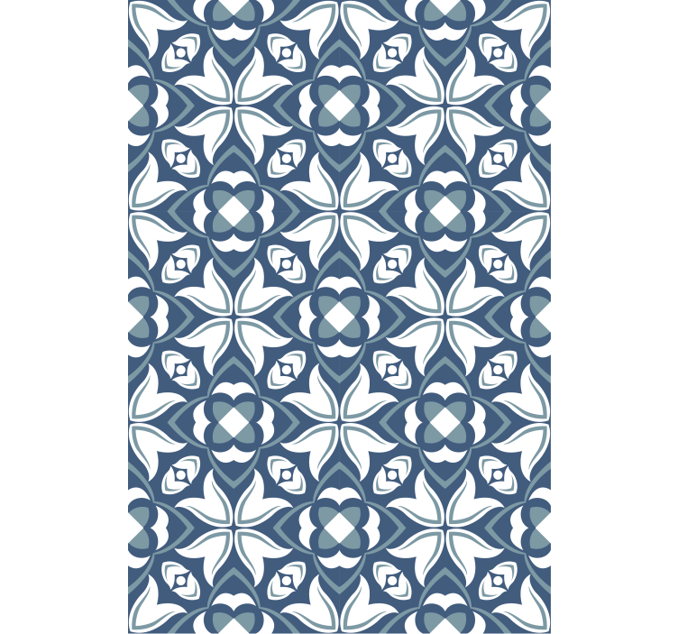 Blind blue elegant floral design - TenStickers