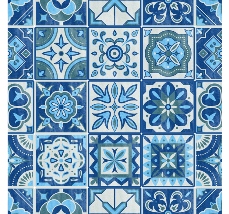 Blind blue talavera tile design - TenStickers