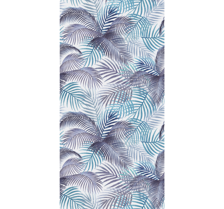 Blind blue palm and leaf design - TenStickers