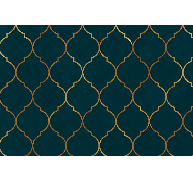 Modern blind in golden moroccan design - TenStickers