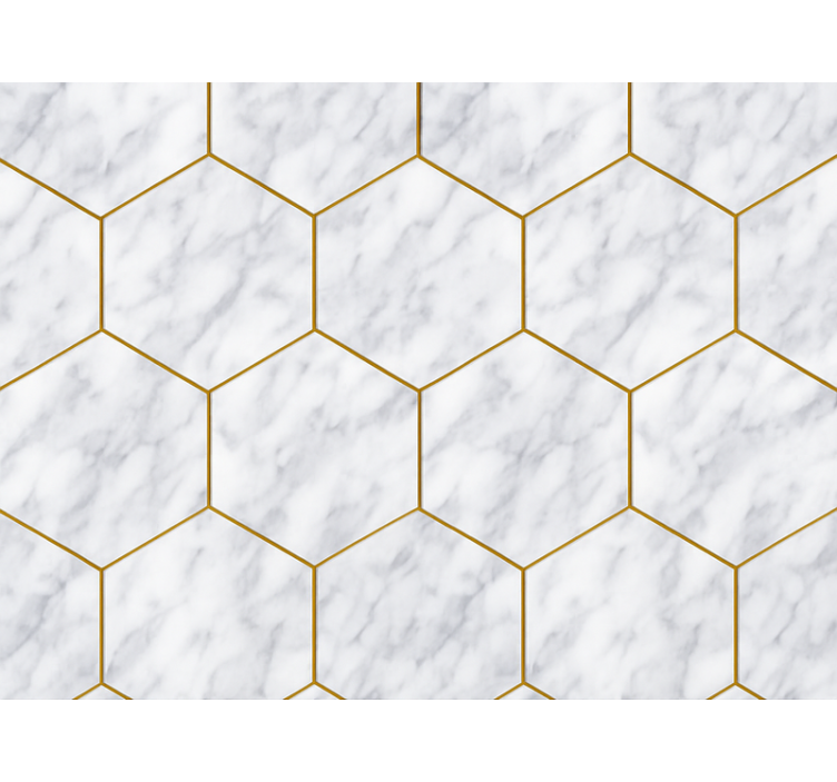 Modern blind hexagonal marble tile - TenStickers