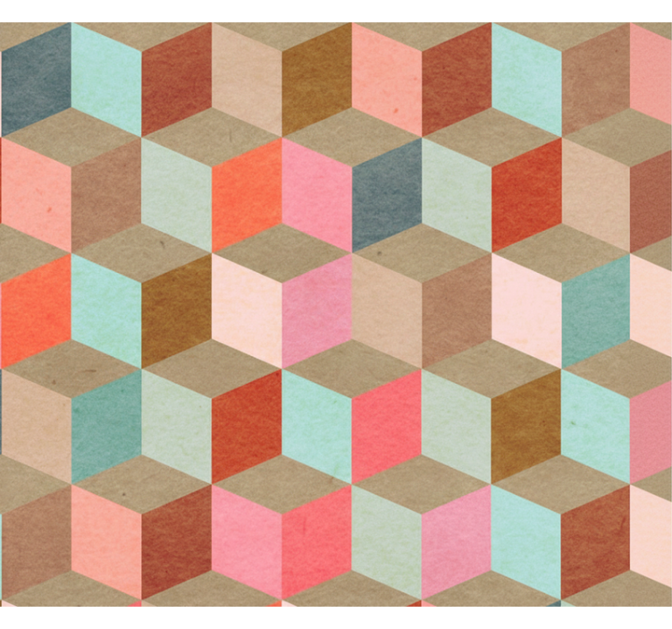 Modern blind pastel geometric kraft design - TenStickers