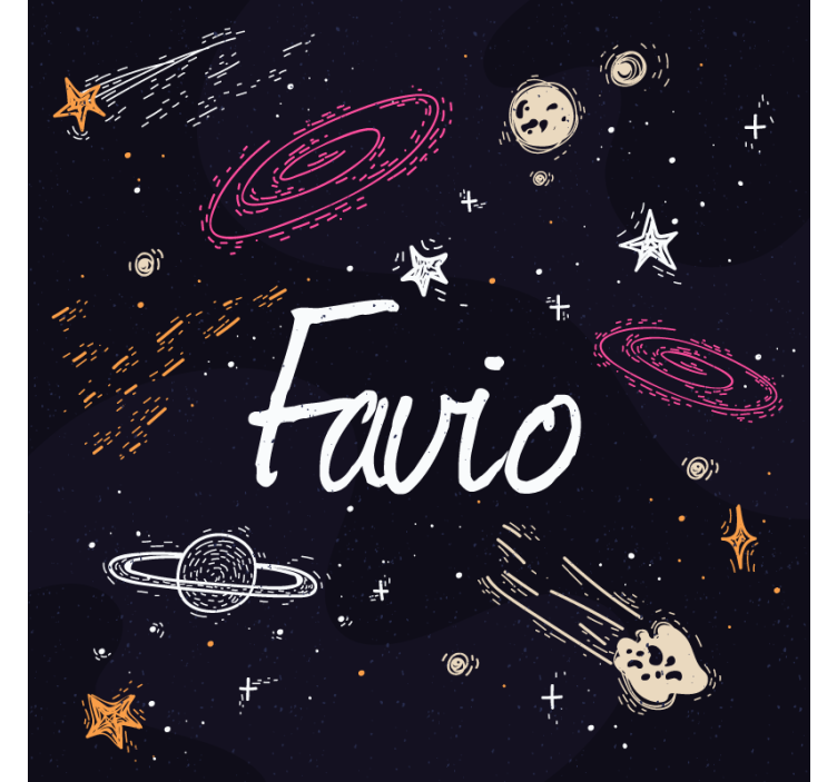 Blind blue galaxy with custom name - TenStickers