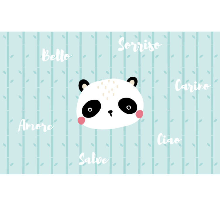 Blind blue panda among the clouds - TenStickers