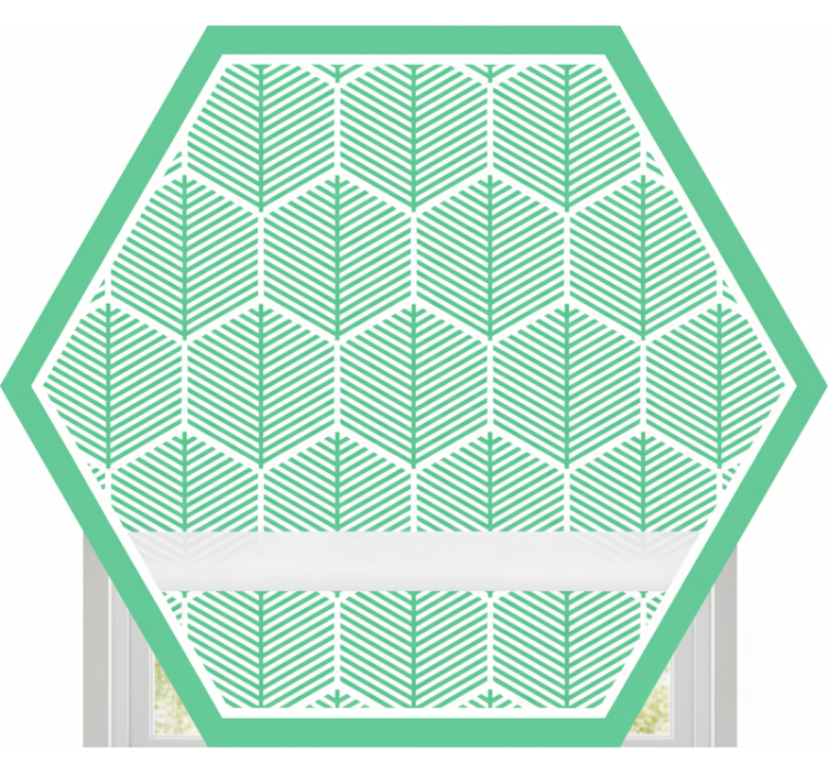 Blind green hexagonal green plants - TenStickers