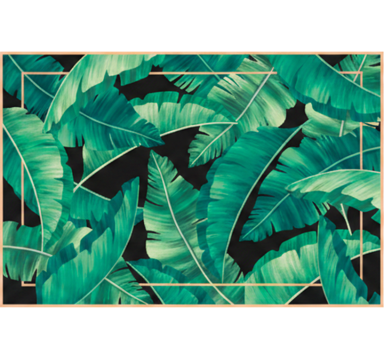 Blind green lush dark green leaves - TenStickers