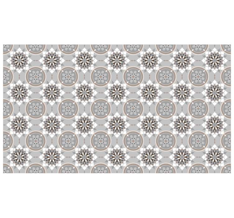 Blind grey floral floor tile - TenStickers